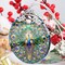 Peacock Christmas Ornament - Stained Glass Hanging Tree Decoration